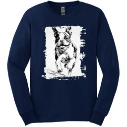 Boston Terrier Running Dog Long Sleeve Tee Gift For Dog Lover