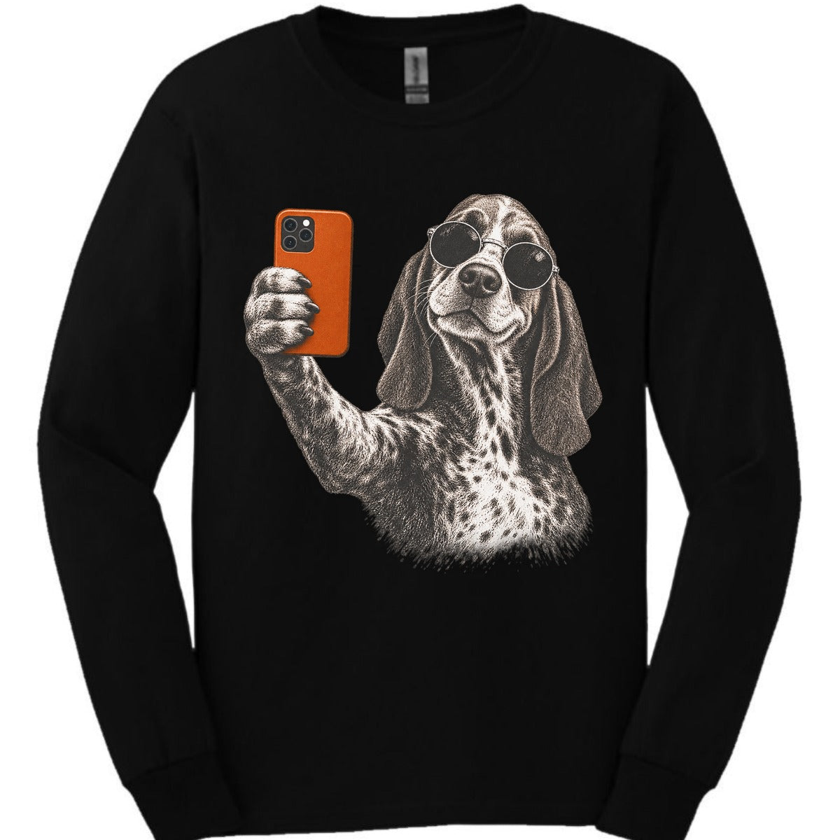 Bracco Italiano Selfie Dog Long Sleeve Shirt Gift For Dog Lover