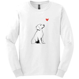 Brittany Sketch Dog Long Sleeve Tee Gift For Dog Lover