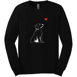 Brittany Sketch Dog Long Sleeve Tee Gift For Dog Lover