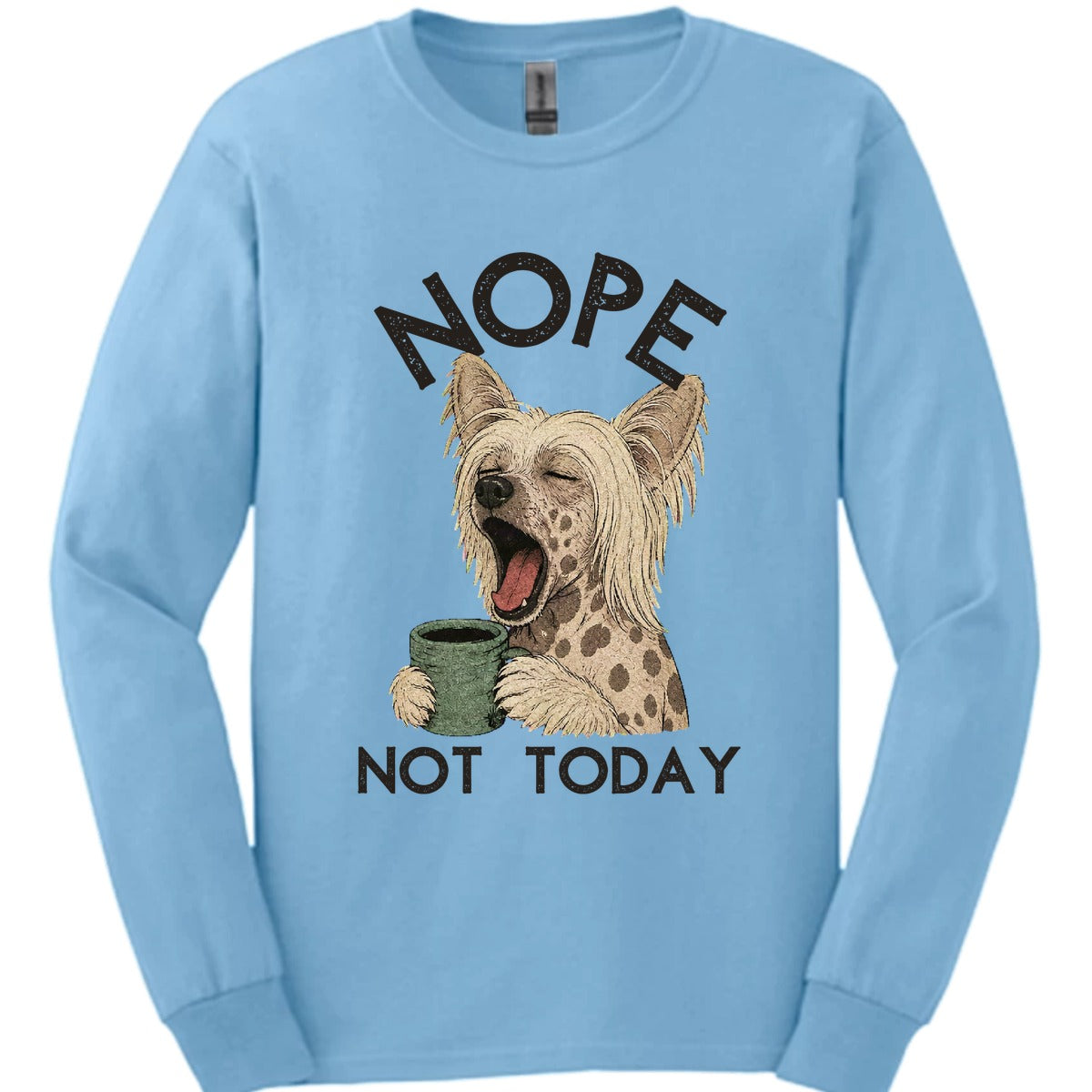 Chinese Crested Not Today Long Sleeve Shirt Gift For Dog Lover