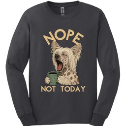 Chinese Crested Not Today Long Sleeve Shirt Gift For Dog Lover