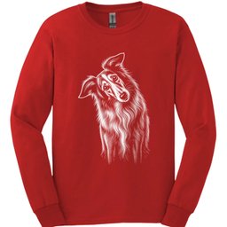 Borzoi Tilted Dog Long Sleeve Shirt Gift For Dog Lover