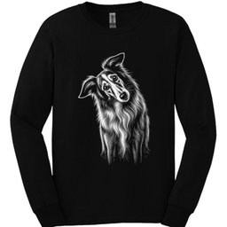 Borzoi Tilted Dog Long Sleeve Shirt Gift For Dog Lover
