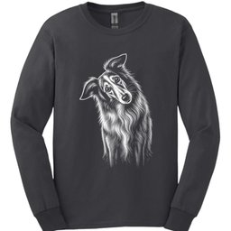 Borzoi Tilted Dog Long Sleeve Shirt Gift For Dog Lover