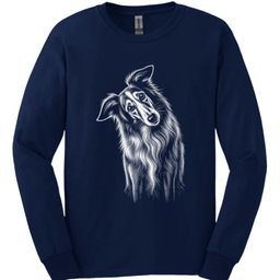 Borzoi Tilted Dog Long Sleeve Shirt Gift For Dog Lover
