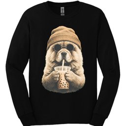 Chow Chow Hipster Dog Long Sleeve Shirt Gift For Dog Lover