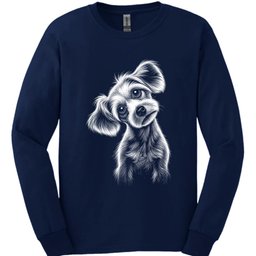 Chinese Crested Tilted Dog Long Sleeve Shirt Gift For Dog Lover