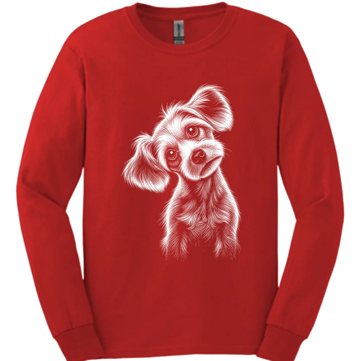Chinese Crested Tilted Dog Long Sleeve Shirt Gift For Dog Lover