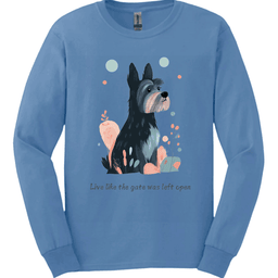 Cesky Terrier Live Like The Gate Was Left Open Long Sleeve Shirt Gift For Dog Lover