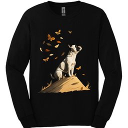 Boston Terrier Fall Dog Long Sleeve Shirt Gift For Dog Lover