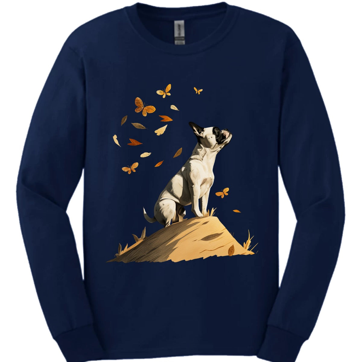 Boston Terrier Fall Dog Long Sleeve Shirt Gift For Dog Lover