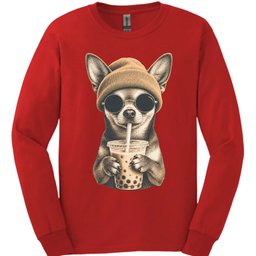 Chihuahua Hipster Dog Long Sleeve Shirt Gift For Dog Lover