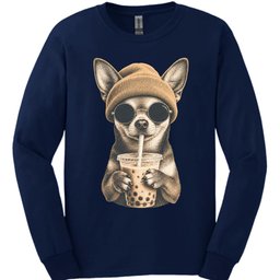 Chihuahua Hipster Dog Long Sleeve Shirt Gift For Dog Lover