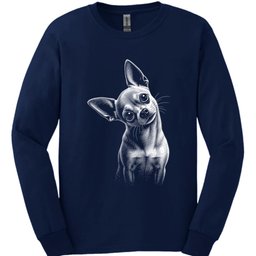 Chihuahua Tilted Dog Long Sleeve Shirt Gift For Dog Lover