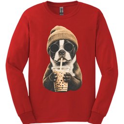 Boston Terrier Hipster Dog Long Sleeve Shirt Gift For Dog Lover