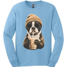 Boston Terrier Hipster Dog Long Sleeve Shirt Gift For Dog Lover