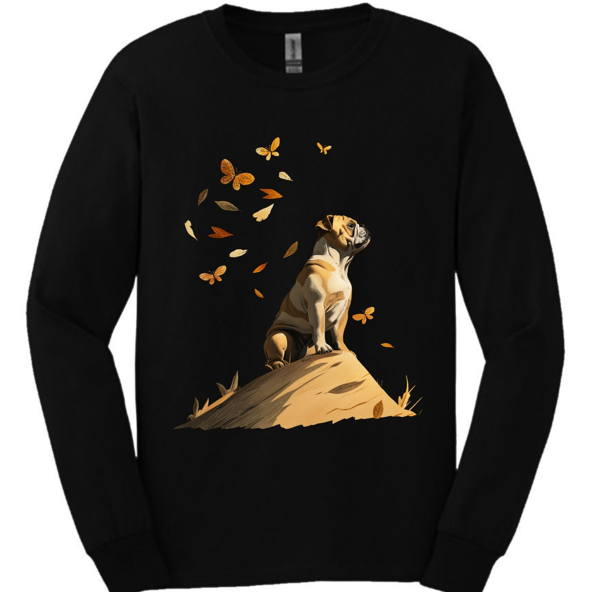 Bulldog Fall Dog Long Sleeve Shirt Gift For Dog Lover