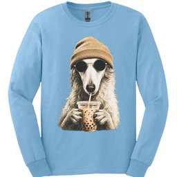 Borzoi Hipster Dog Long Sleeve Shirt Gift For Dog Lover