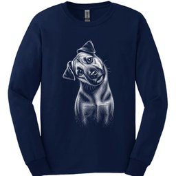 Border Terrier Tilted Dog Long Sleeve Shirt Gift For Dog Lover
