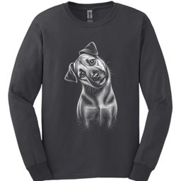 Border Terrier Tilted Dog Long Sleeve Shirt Gift For Dog Lover
