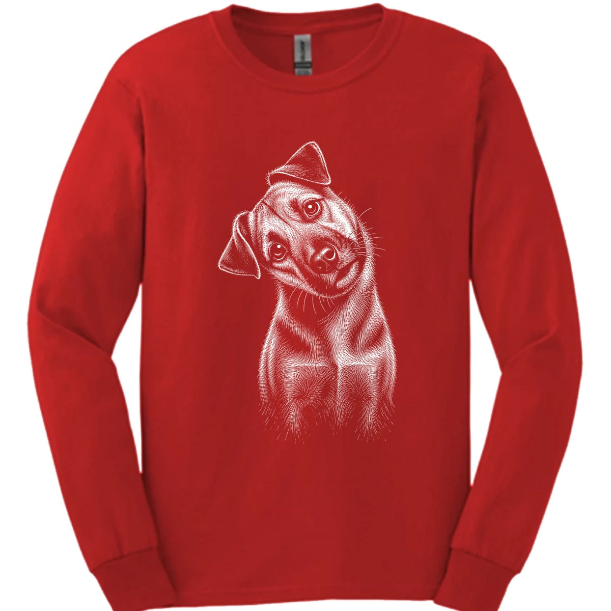 Border Terrier Tilted Dog Long Sleeve Shirt Gift For Dog Lover
