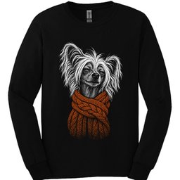 Chinese Crested Winter Dog Long Sleeve Shirt Gift For Dog Lover