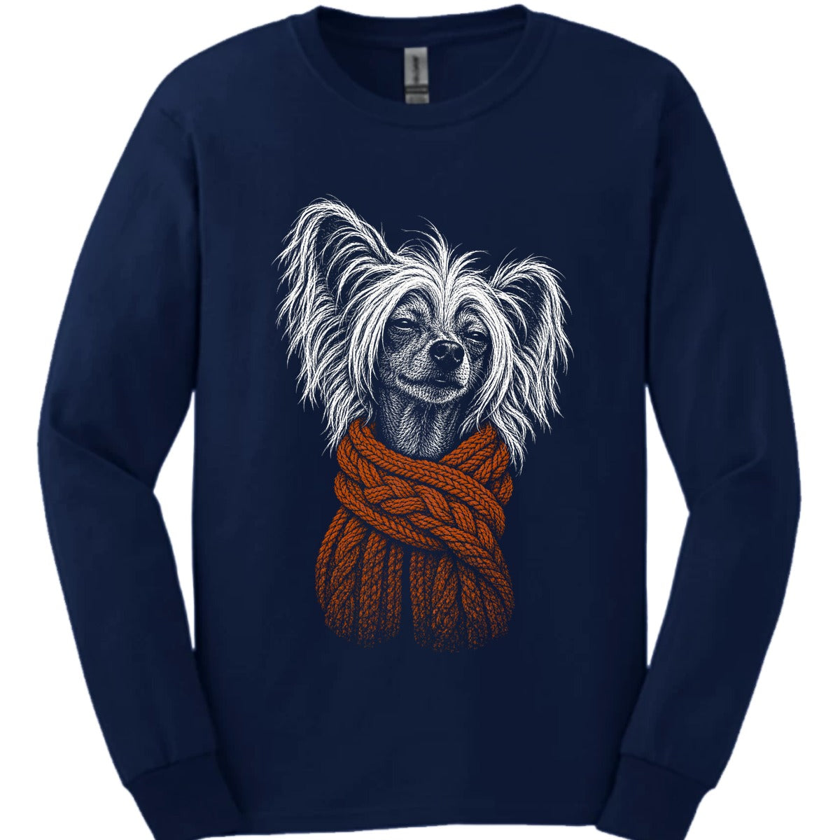 Chinese Crested Winter Dog Long Sleeve Shirt Gift For Dog Lover