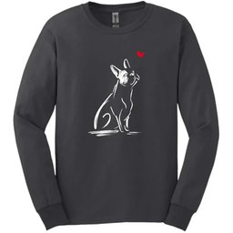 Boston Terrier Sketch Dog Long Sleeve Tee Gift For Dog Lover