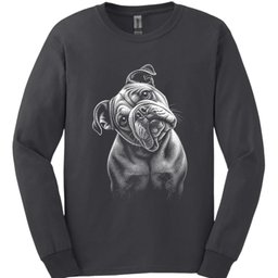 Bulldog Tilted Dog Long Sleeve Shirt Gift For Dog Lover