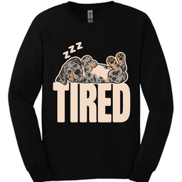 Catahoula Leopard Tired Dog Long Sleeve Shirt Gift For Dog Lover