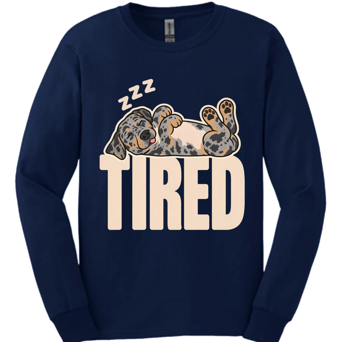 Catahoula Leopard Tired Dog Long Sleeve Shirt Gift For Dog Lover
