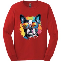 Boston Terrier Top Dog Long Sleeve Shirt Gift For Dog Lover