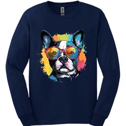 Boston Terrier Top Dog Long Sleeve Shirt Gift For Dog Lover