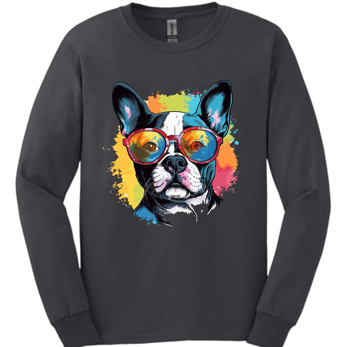 Boston Terrier Top Dog Long Sleeve Shirt Gift For Dog Lover