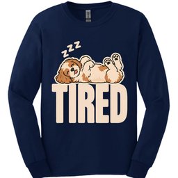 Cavachon Tired Dog Long Sleeve Shirt Gift For Dog Lover