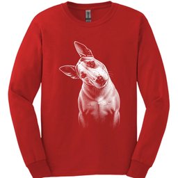 Bull Terrier Tilted Dog Long Sleeve Shirt Gift For Dog Lover