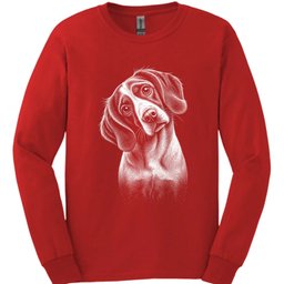 Brittany Spaniel Tilted Dog Long Sleeve Shirt Gift For Dog Lover