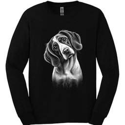 Brittany Spaniel Tilted Dog Long Sleeve Shirt Gift For Dog Lover