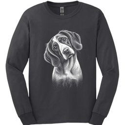 Brittany Spaniel Tilted Dog Long Sleeve Shirt Gift For Dog Lover