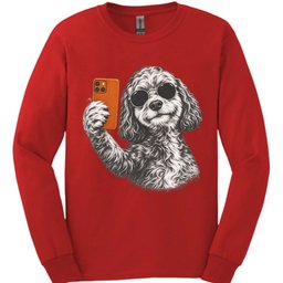 Cockapoo Selfie Dog Long Sleeve Shirt Gift For Dog Lover
