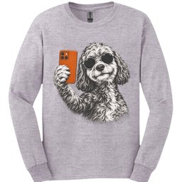 Cockapoo Selfie Dog Long Sleeve Shirt Gift For Dog Lover