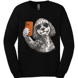 Cockapoo Selfie Dog Long Sleeve Shirt Gift For Dog Lover