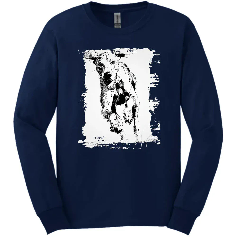 Bracco Italiano Running Dog Long Sleeve Tee Gift For Dog Lover