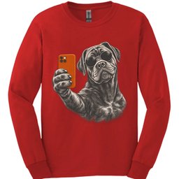 Cane Corso Selfie Dog Long Sleeve Shirt Gift For Dog Lover