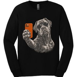 Cane Corso Selfie Dog Long Sleeve Shirt Gift For Dog Lover