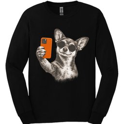 Chiweenie Selfie Dog Long Sleeve Shirt Gift For Dog Lover