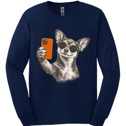 Chiweenie Selfie Dog Long Sleeve Shirt Gift For Dog Lover