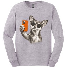 Chiweenie Selfie Dog Long Sleeve Shirt Gift For Dog Lover