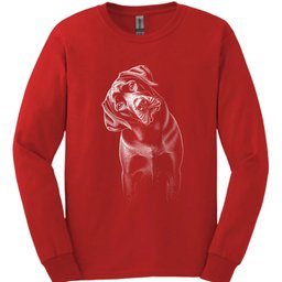 Chocolate Labrador Tilted Dog Long Sleeve Shirt Gift For Dog Lover